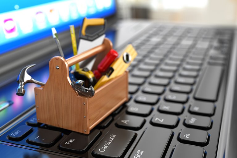 Toolbox und Tastatur