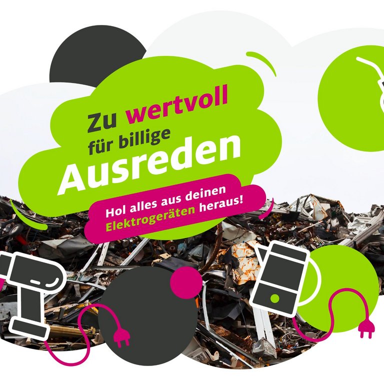 Farbiges Kampagnenbild von Sens eRecycling