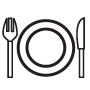 Piktogramm Gastonomie Piktogramm Teller und Besteck